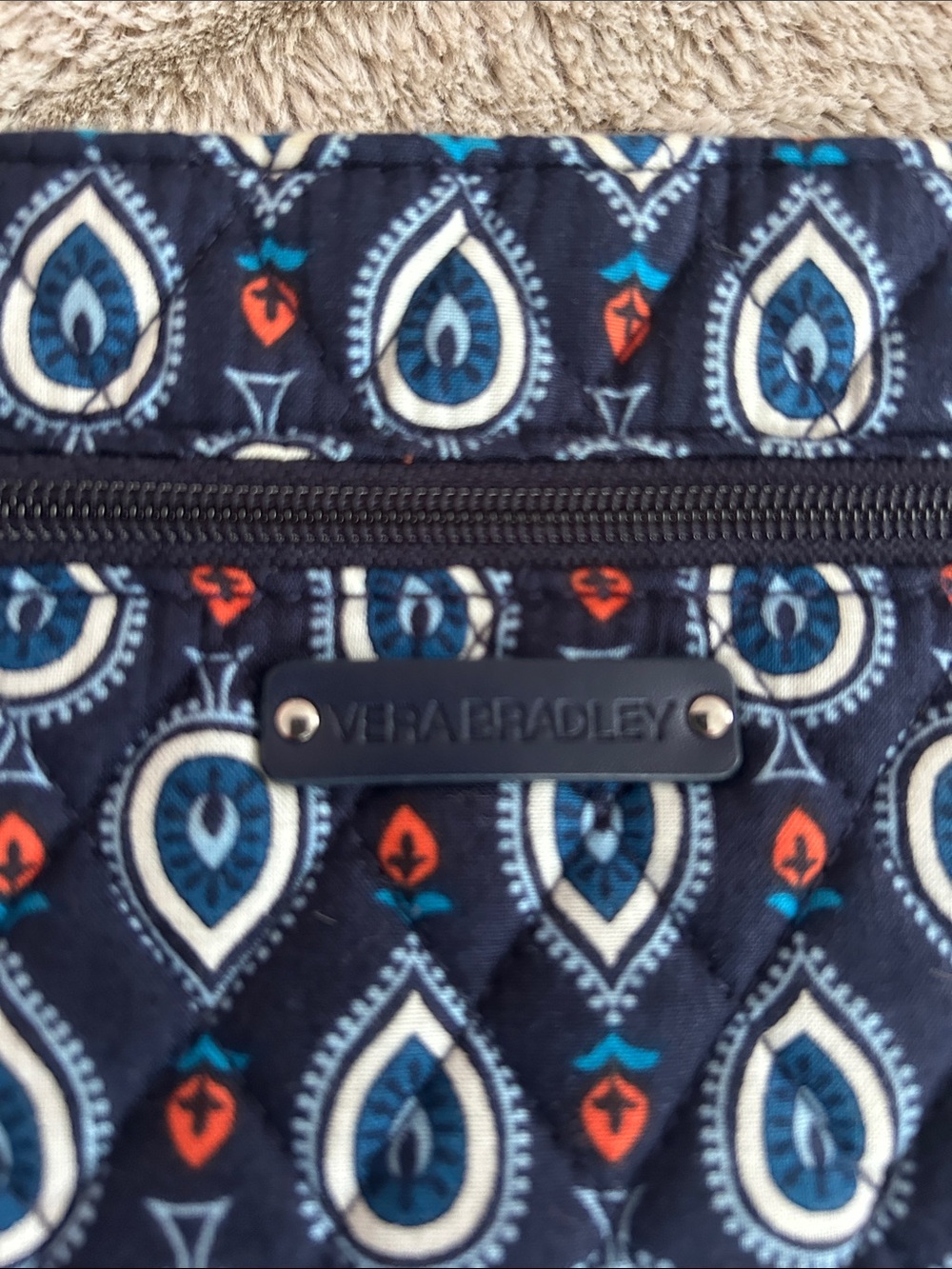 Vera Bradley Navy Paisley Crossbody Bag - Picture 4 of 4